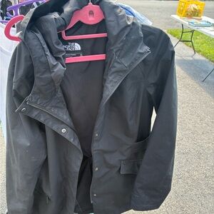 The North Face black hooded jacket
